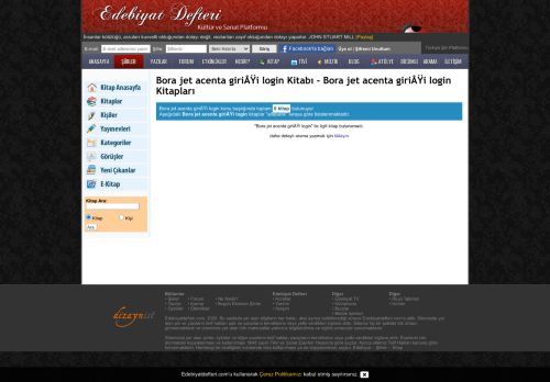 
                            4. Bora jet acenta giriÅŸi login kitap - Edebiyat Defteri