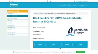 
                            13. Bord Gais Energy: 2019 Login, Electricity, Rewards & Contact | Selectra