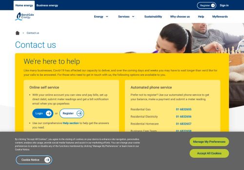 
                            9. Bord Gáis Energy - Business Customer - Login to your online account