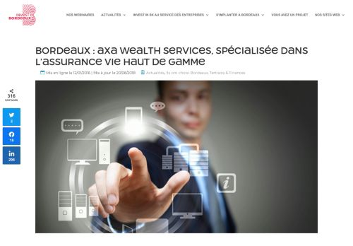 
                            8. Bordeaux : AXA Wealth Services, spécialisée dans l'assurance vie ...