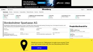 
                            12. Bordesholmer Sparkasse AG: Private Company Information - Bloomberg