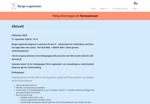 
                            10. Borge Legesenter - Aktuelt | HelseRespons