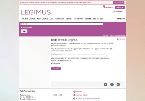 
                            5. Börja använda Legimus - Legimus