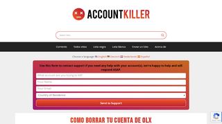 
                            10. Borrar tu cuenta de OLX | accountkiller.com