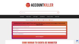 
                            13. Borrar tu cuenta de Roomster | accountkiller.com
