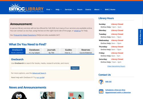 
                            3. Borrow & Renew Books | BMCC Library