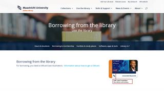 
                            7. Borrowing from the library - Online Library | Maastricht University