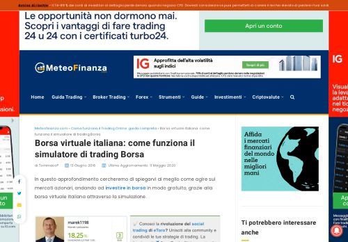 
                            10. Borsa Virtuale italiana Gratis: ecco il simulatore Borsa