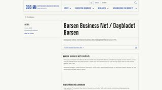 
                            10. Børsen Business Net / Dagbladet Børsen | CBS - Copenhagen ...