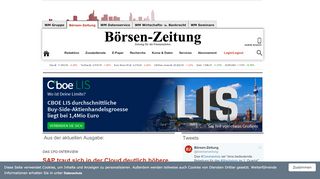 
                            11. Börsen-Zeitung, Zeitung für die Finanzmärkte