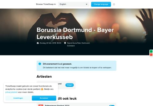 
                            11. Borussia Dortmund - Bayer Leverkusseb - Tickets kopen en verkopen ...
