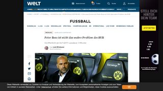 
                            12. Borussia Dortmund: Peter Bosz ist nicht das wahre Problem des BVB ...