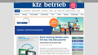 
                            4. Bosch: Achtung, Besitzer eines KTS 520, 550, 650 und 670! - kfz-betrieb