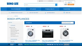 
                            12. Bosch Home Appliances - Buy Online with Bing Lee & Afterpay