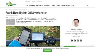 
                            5. Bosch Nyon Update 2018 vorbereiten » GPS Radler