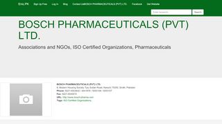 
                            5. BOSCH PHARMACEUTICALS (PVT) LTD. | Karachi | ...