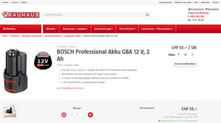 
                            10. Bosch Professional Akku GBA 10.8 O-B bei BAUHAUS kaufen