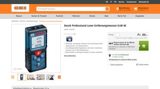 
                            8. Bosch Professional Laser-Entfernungsmesser GLM 40 kaufen bei OBI