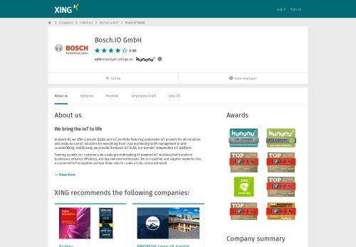 
                            10. Bosch Software Innovations GmbH als Arbeitgeber | XING Unternehmen