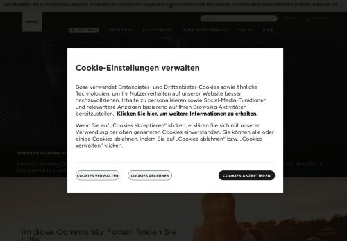 
                            4. Bose Produkt-Support