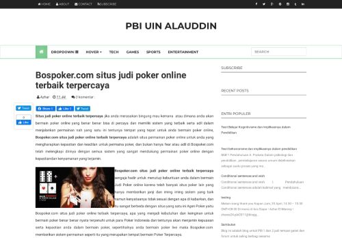 
                            6. Bospoker.com situs judi poker online terbaik terpercaya