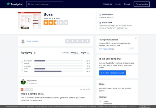 
                            12. Boss Reviews | Read Customer Service Reviews of aimware.net