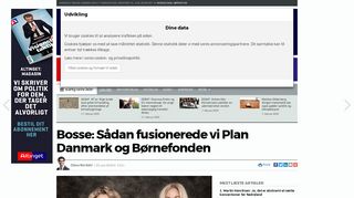 
                            12. Bosse: Sådan fusionerede vi Plan Danmark og Børnefonden - Altinget