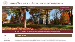 
                            9. Boston Theological Interreligious Consortium | Libraries