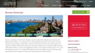 
                            9. Boston University | The Common Application