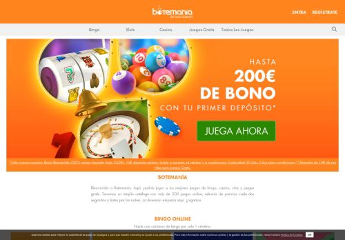 
                            3. Botemania: Bingo, Casino, y Slots - Hasta 200€ de Bono