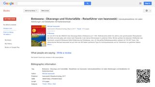 
                            12. Botswana - Okavango und Victoriafälle - Reiseführer von Iwanowski: ... - Google Books-Ergebnisseite