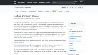 
                            8. Botting and open source · CodeSlinger69/ClAsHbOt Wiki · GitHub