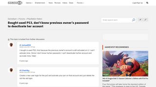
                            9. Bought used PS3, don't know previous owner's password to ...