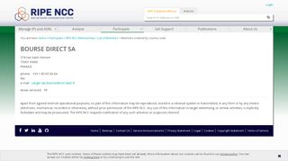 
                            6. BOURSE DIRECT SA - RIPE NCC