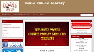 
                            11. Bowie Public Library