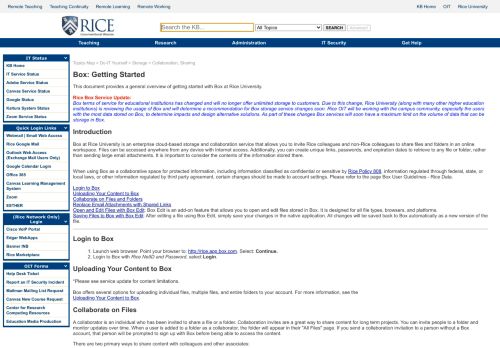 
                            10. Box at Rice University - Getting Started for New Users