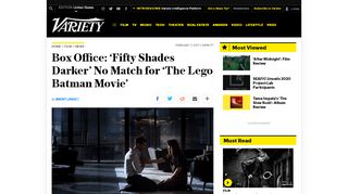 
                            12. Box Office: 'Fifty Shades Darker' No Match for 'The Lego Batman Movie ...
