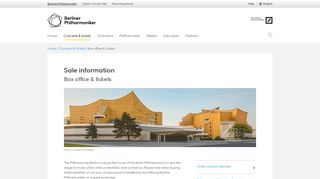 
                            3. Box office & Tickets | Berliner Philharmoniker