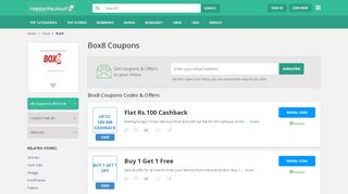 
                            8. Box8 Coupons: Rs 300 OFF Promo Codes, Offers February 2019