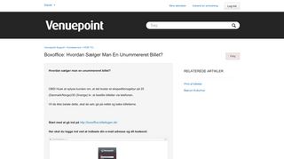 
                            2. Boxoffice: Hvordan sælger man en unummereret billet? – Venuepoint ...