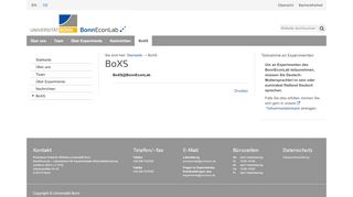 
                            11. BoXS - BonnEconLab - Uni Bonn