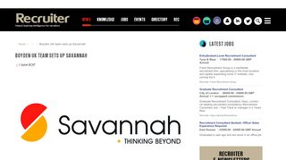 
                            9. Boyden UK team sets up Savannah | Recruiter