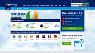 
                            12. Boylesports Lotto | Play Online Lotteries | €/£20 Free Bets Bonus