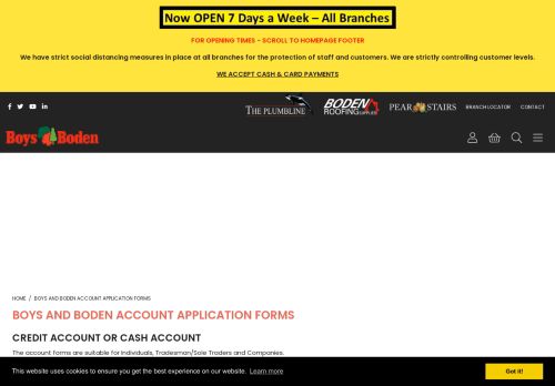 
                            10. Boys and Boden Account Application Forms