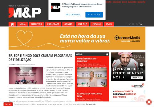 
                            13. BP, EDP e Pingo Doce cruzam programas de fidelização - Meios ...