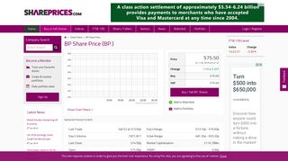 
                            9. BP Share Price (BP.) - Buy BP Shares (BP..L ... - SharePrices.com