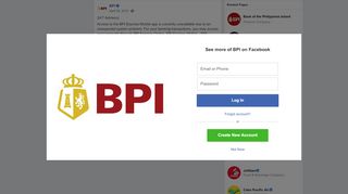 
                            7. BPI - 24/7 Advisory: Access to the BPI Express Mobile... | Facebook