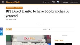 
                            5. BPI Direct BanKo to have 200 branches by yearend | BusinessWorld