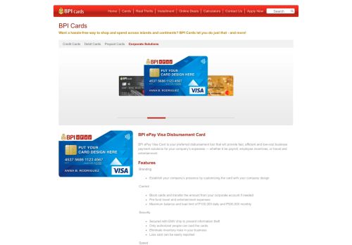 
                            10. BPI ePay Visa Disbursement Card - BPI Cards