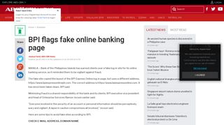 
                            10. BPI flags fake online banking page | ABS-CBN News